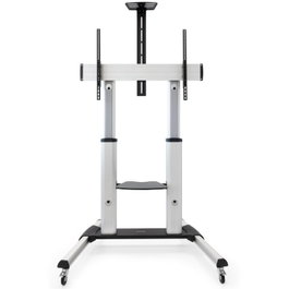 Tooq FS20300M-B Soporte de Suelo con Ruedas Inclinable Ajustable para TV 60-100" hasta 100kg con Bandejas DVD y Webcam